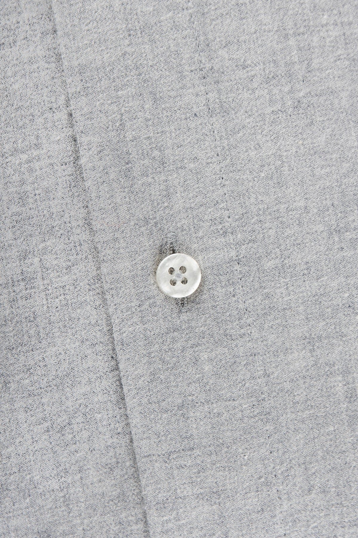 Grey flannel button down slim fit shirt