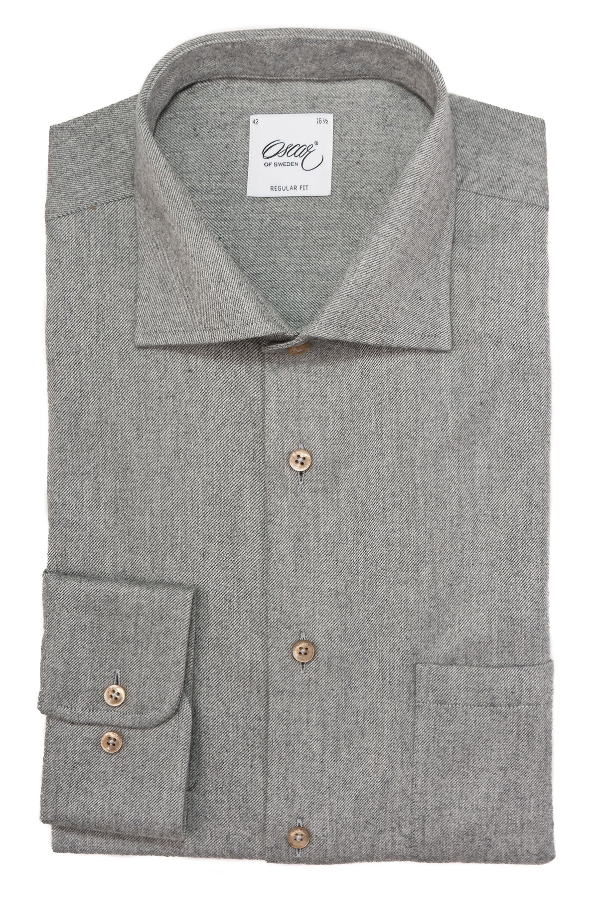 Grey flannel regular fit shirt
