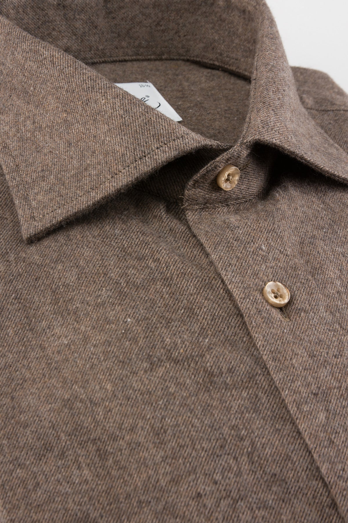 Brown flannel regular fit shirt