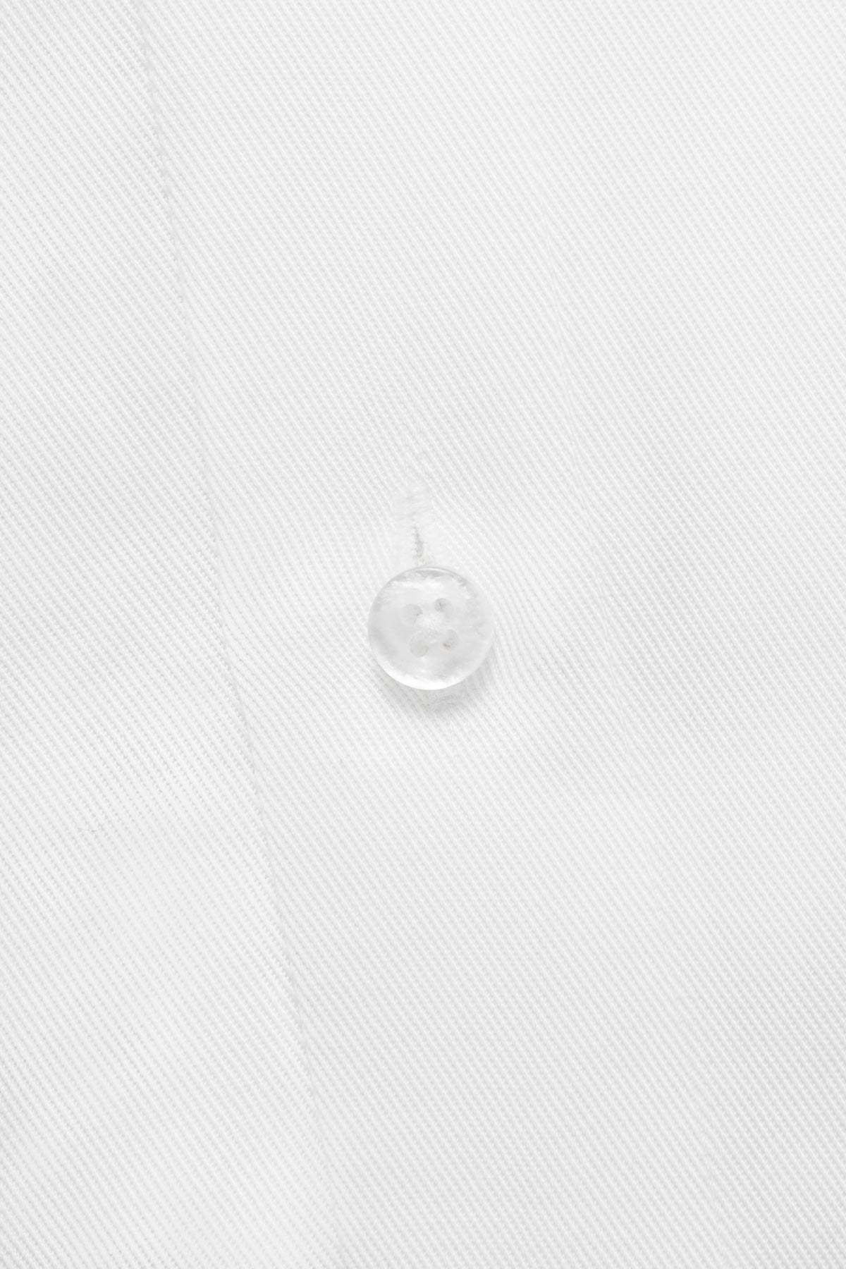White button down tencel regular fit shirt