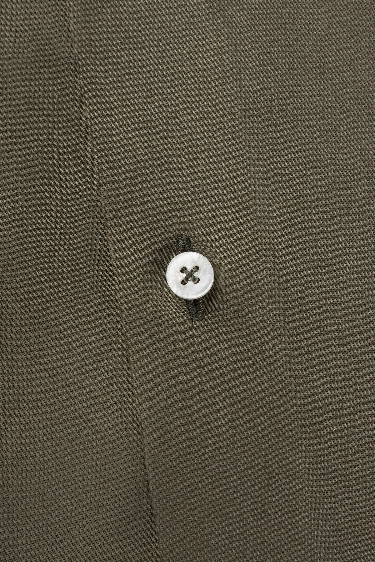 Green button down tencel slim fit shirt