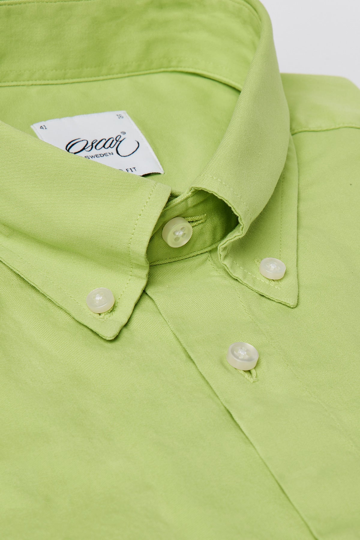Lime green washed short sleeve regular fit shirt